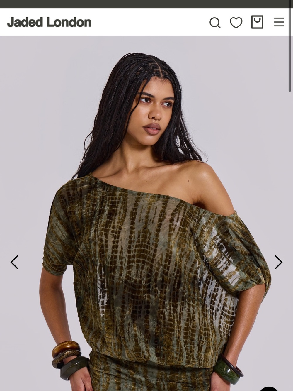 Jaded london Ophidian Devore Backless Mini Dress in Croc